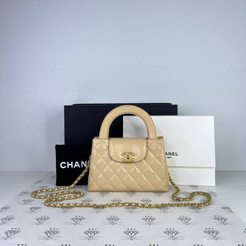 [PRE LOVED] Chanel Small Kelly in Beige Calfskin Leather GHW (microchipped)