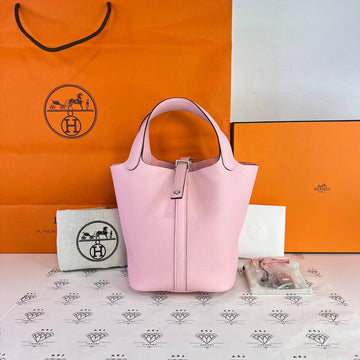 [BRAND NEW] Hermes Picotin 18 in Sakura Clemence Leather PHW (Stamp K - 2025)