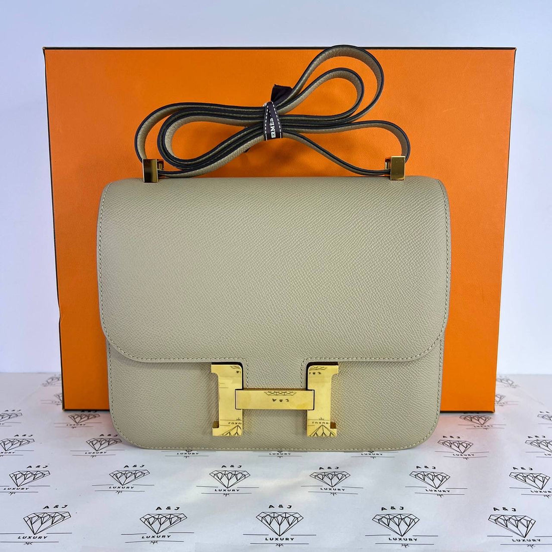 [PRE LOVED] Hermes Constance 24 in Trench Epsom Leather RGHW (Stamp A - 2017)