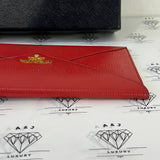 [PRE LOVED] Prada Envelope Wallet in Red Vitello Move Leather GHW