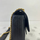 [PRE LOVED] Prada 1BD193 Saffiano Flap Shoulder Bag in Black GHW