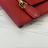 [PRE LOVED] Prada Envelope Wallet in Red Vitello Move Leather GHW