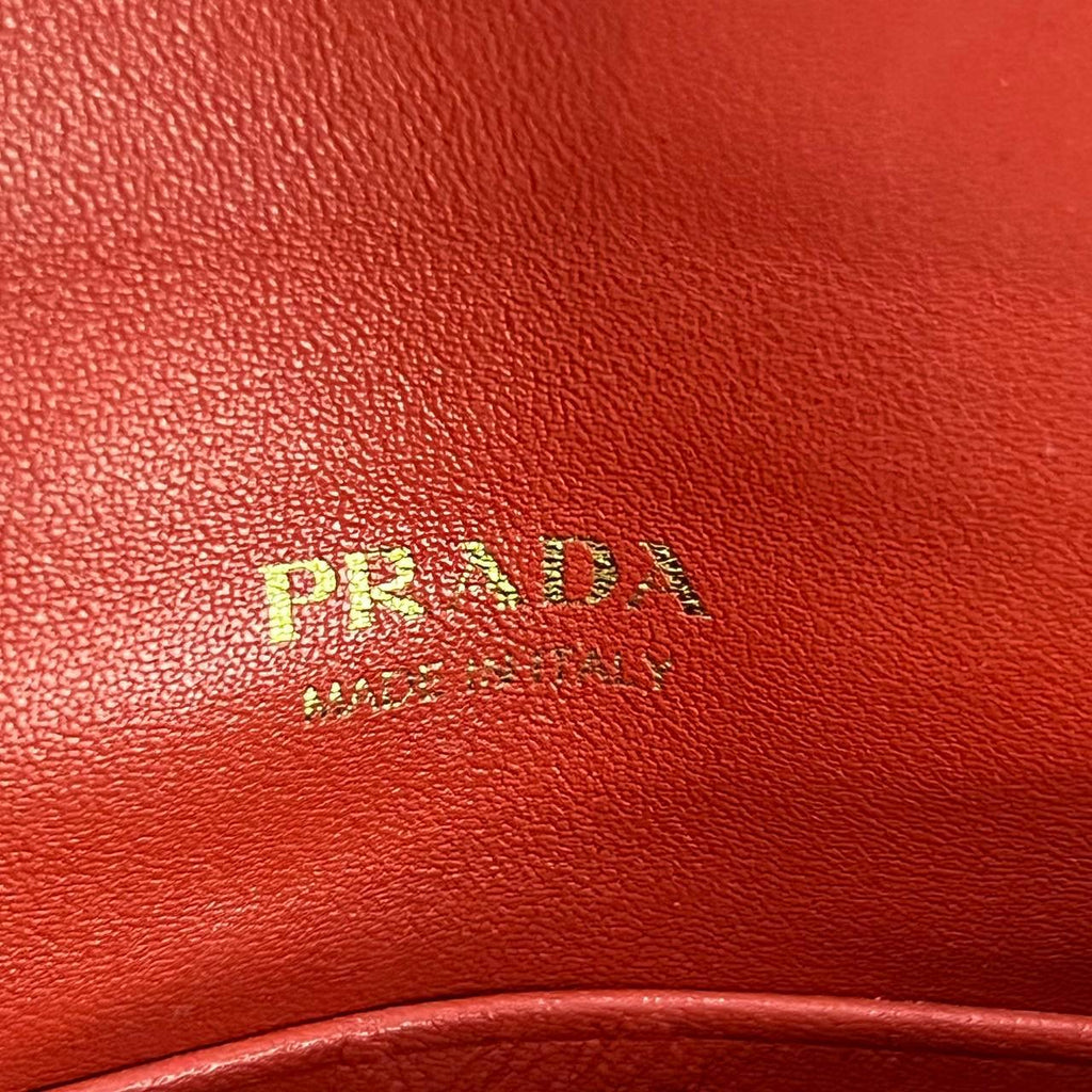 [PRE LOVED] Prada Envelope Wallet in Red Vitello Move Leather GHW