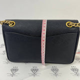 [PRE LOVED] Prada 1BD193 Saffiano Flap Shoulder Bag in Black GHW