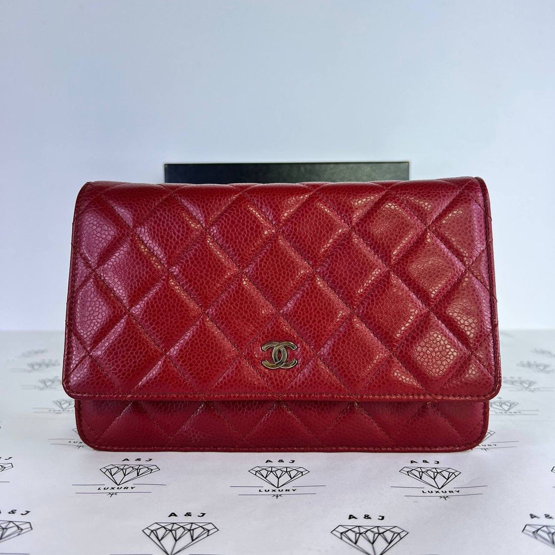 [PRE LOVED] Chanel Classic WOC in Red Caviar Leather SHW (Series 16)