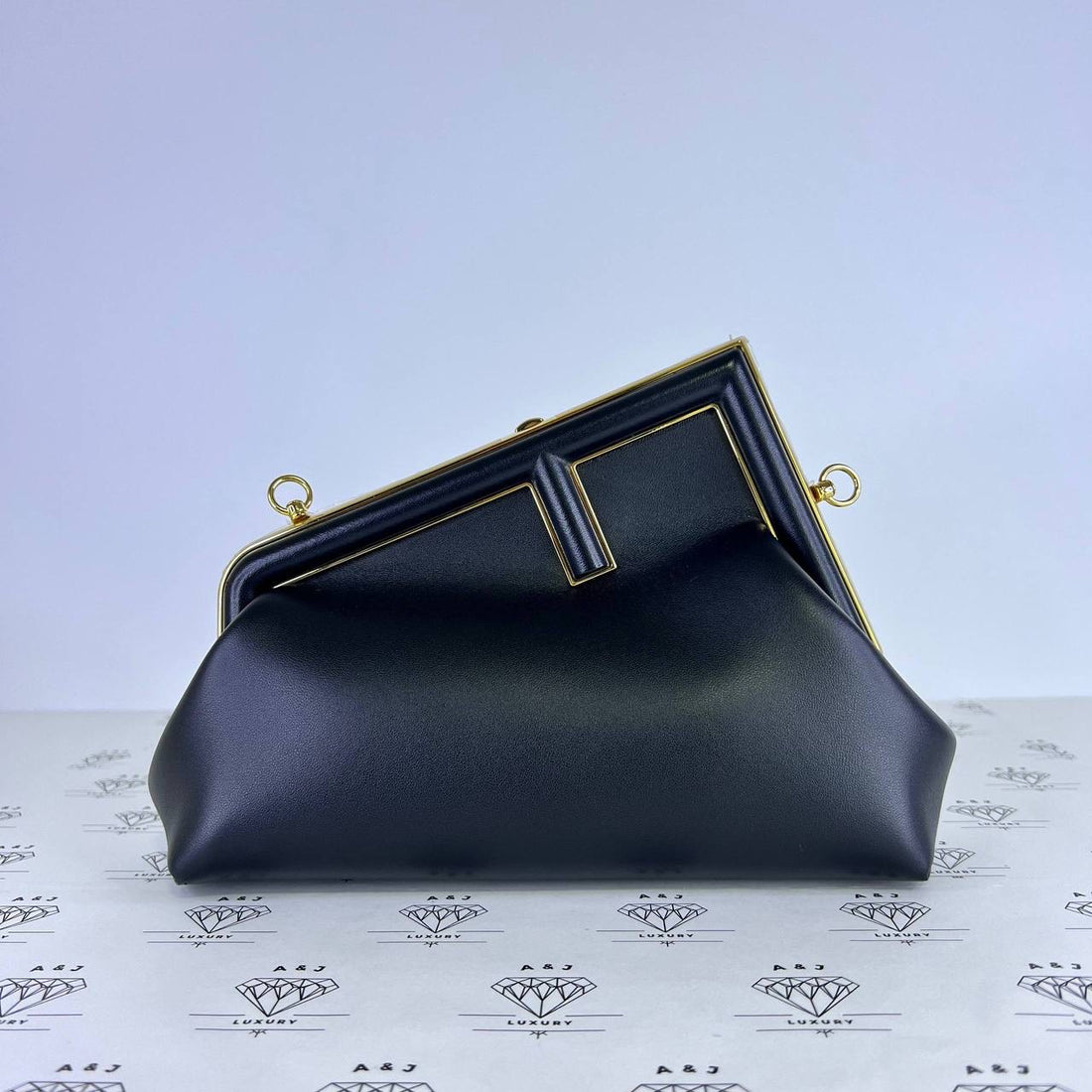 [PRE LOVED] Fendi Small FF First in Black GHW