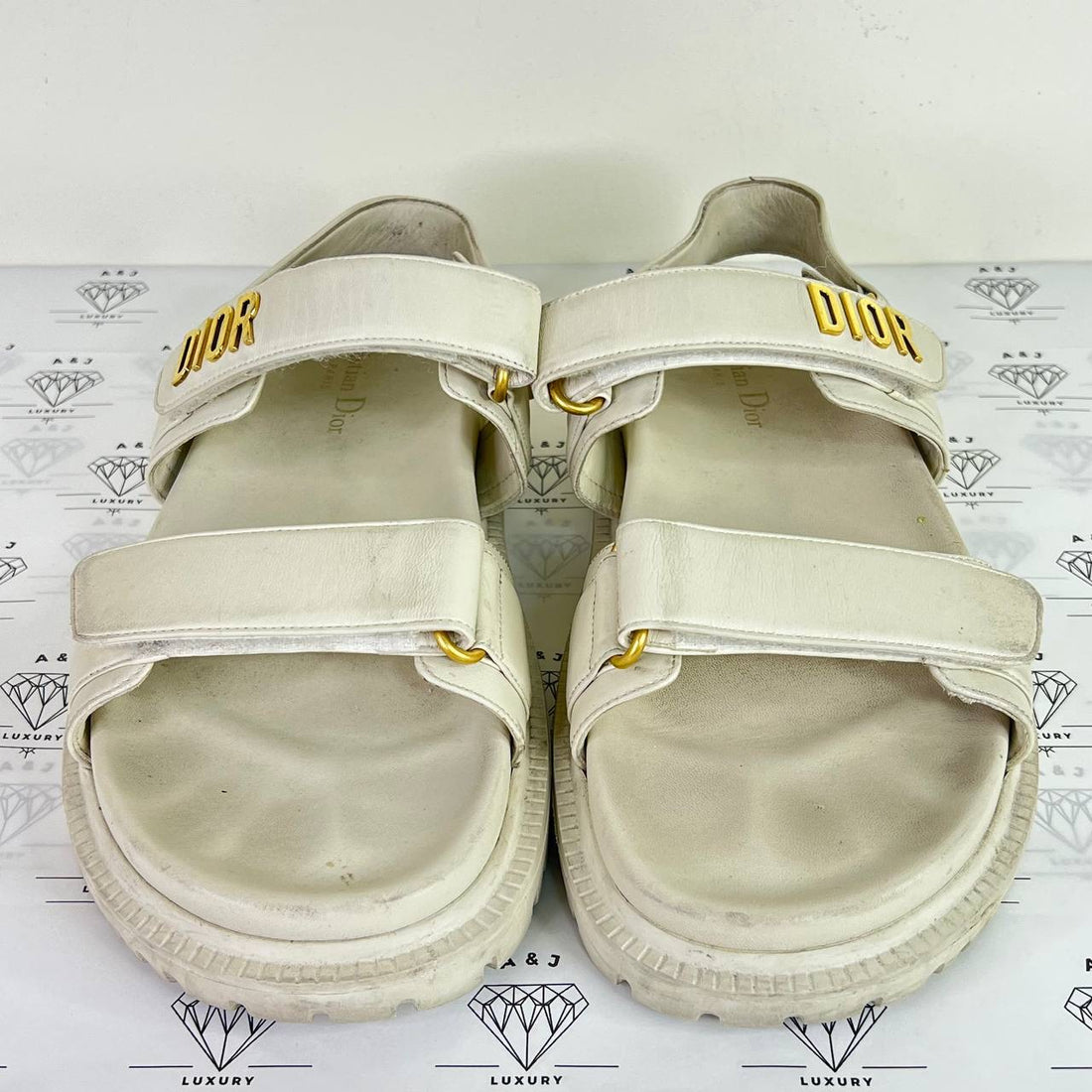 [PRE LOVED] Christian Dior Dioract Sandals in White Size 41EU