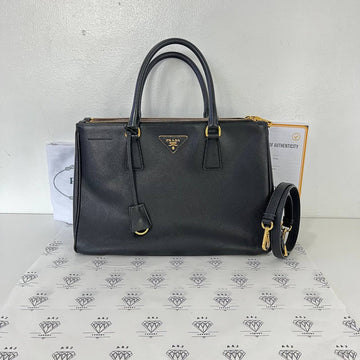 [PRE LOVED] Prada Medium Galleria in Black Saffiano Leather GHW