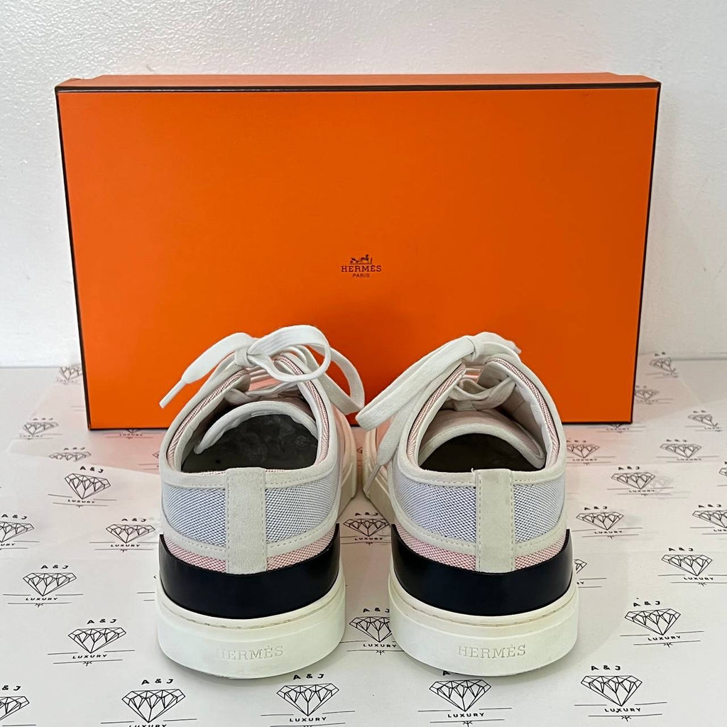 [PRE LOVED] Hermes Envy Sneakers in Blue and Pink Canvass Size 41EU