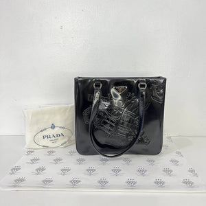 [PRE LOVED] Prada Patent Tote in Black SHW