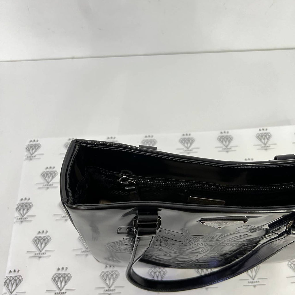 [PRE LOVED] Prada Patent Tote in Black SHW