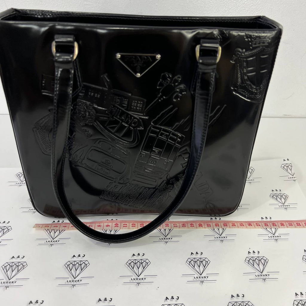 [PRE LOVED] Prada Patent Tote in Black SHW