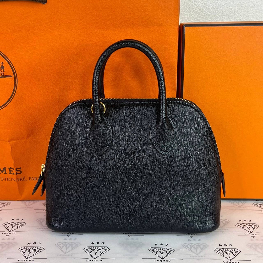 [PRE LOVED] Hermes Mini Bolide in Black Chevre Leather GHW (Stamp Y - 2020)