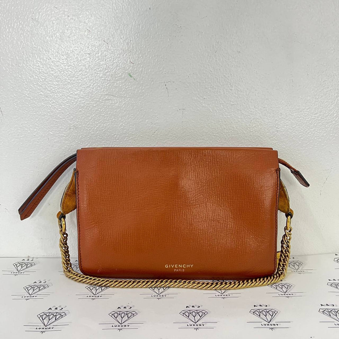 [PRE LOVED] Givenchy Small Crossbody Bag in Camel Goatskin Leather GHW