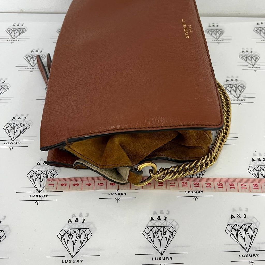 [PRE LOVED] Givenchy Small Crossbody Bag in Camel Goatskin Leather GHW