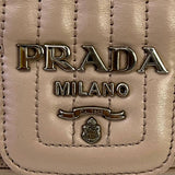 [PRE LOVED] Prada 1BD108 Flap Shoulder Bag in Cipria Soft Calf Impuntu SHW