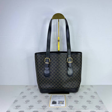 [PRE LOVED] Celine Macadam Tote Bag in Black GHW