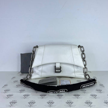 [PRE LOVED] Balenciaga Downtown Small Shoulder Bag in White SHW