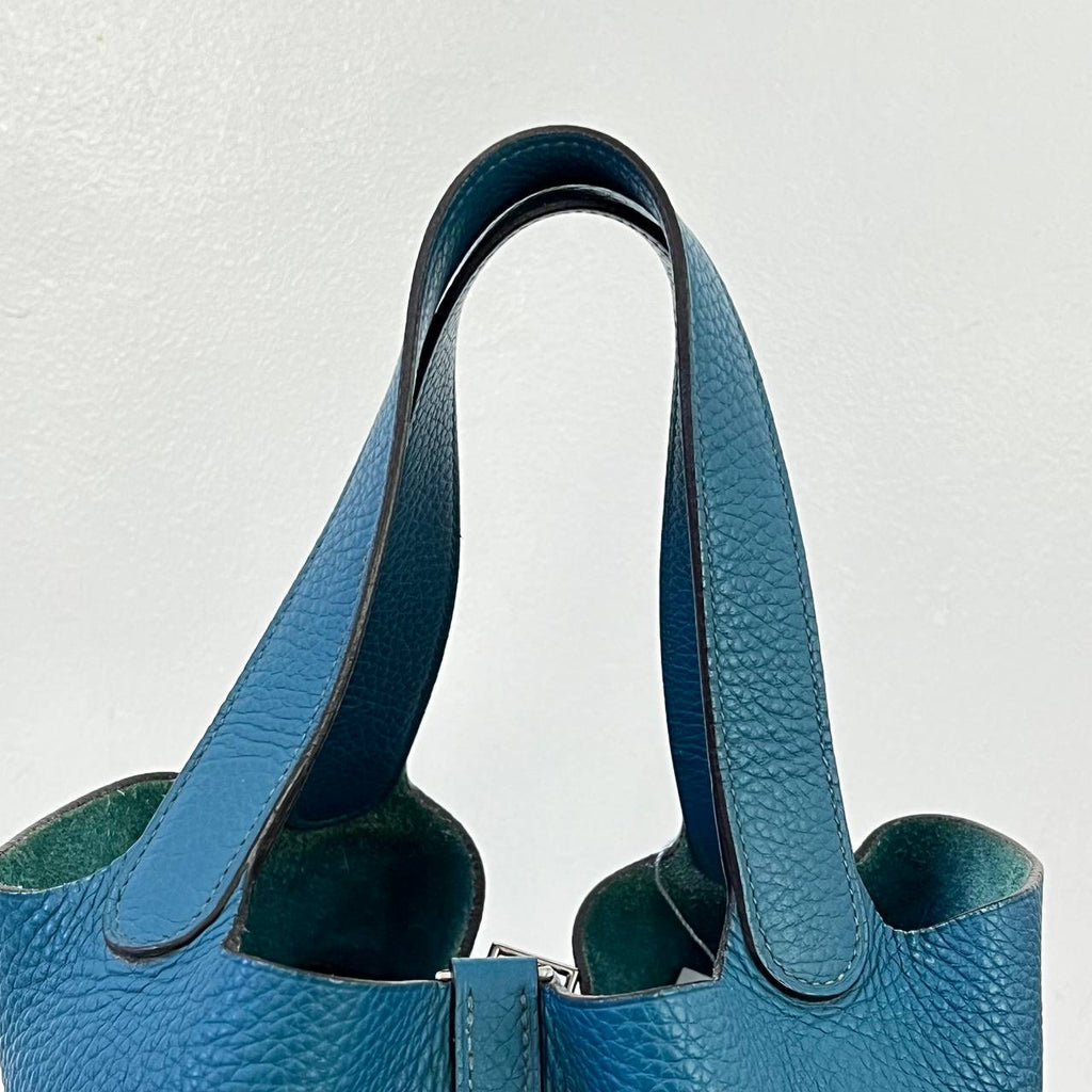 [PRE LOVED] Hermes Picotin 22 in Blue Togo Leather PHW (Stamp Square Q - 2013)