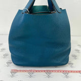 [PRE LOVED] Hermes Picotin 22 in Blue Togo Leather PHW (Stamp Square Q - 2013)