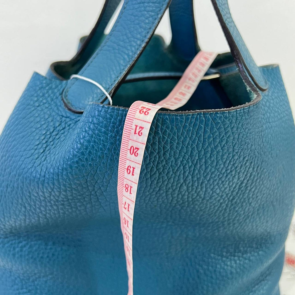 [PRE LOVED] Hermes Picotin 22 in Blue Togo Leather PHW (Stamp Square Q - 2013)