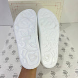 [PRE LOVED] Alexander Mcqueen Logo Embossed Pool Slides in White Size 42EU