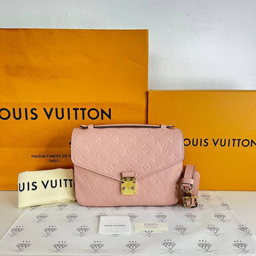 [PRE LOVED] Louis Vuitton Pochette Metis in Light Pink Empreinte Leather GHW (DU0169)