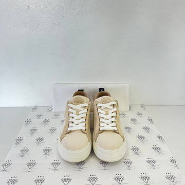 [PRE LOVED] Chloe Logo Trimmed Suede Sneakers in Size 39EU