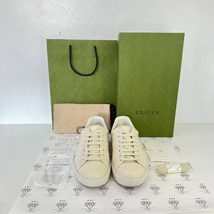 [PRE LOVED] Gucci Guccissima Sneakers in White Size 39EU