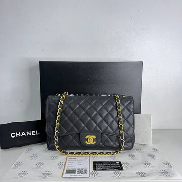 [PRE LOVED] Chanel Classic Jumbo Single Flap in Black Caviar GHW (Series 13)