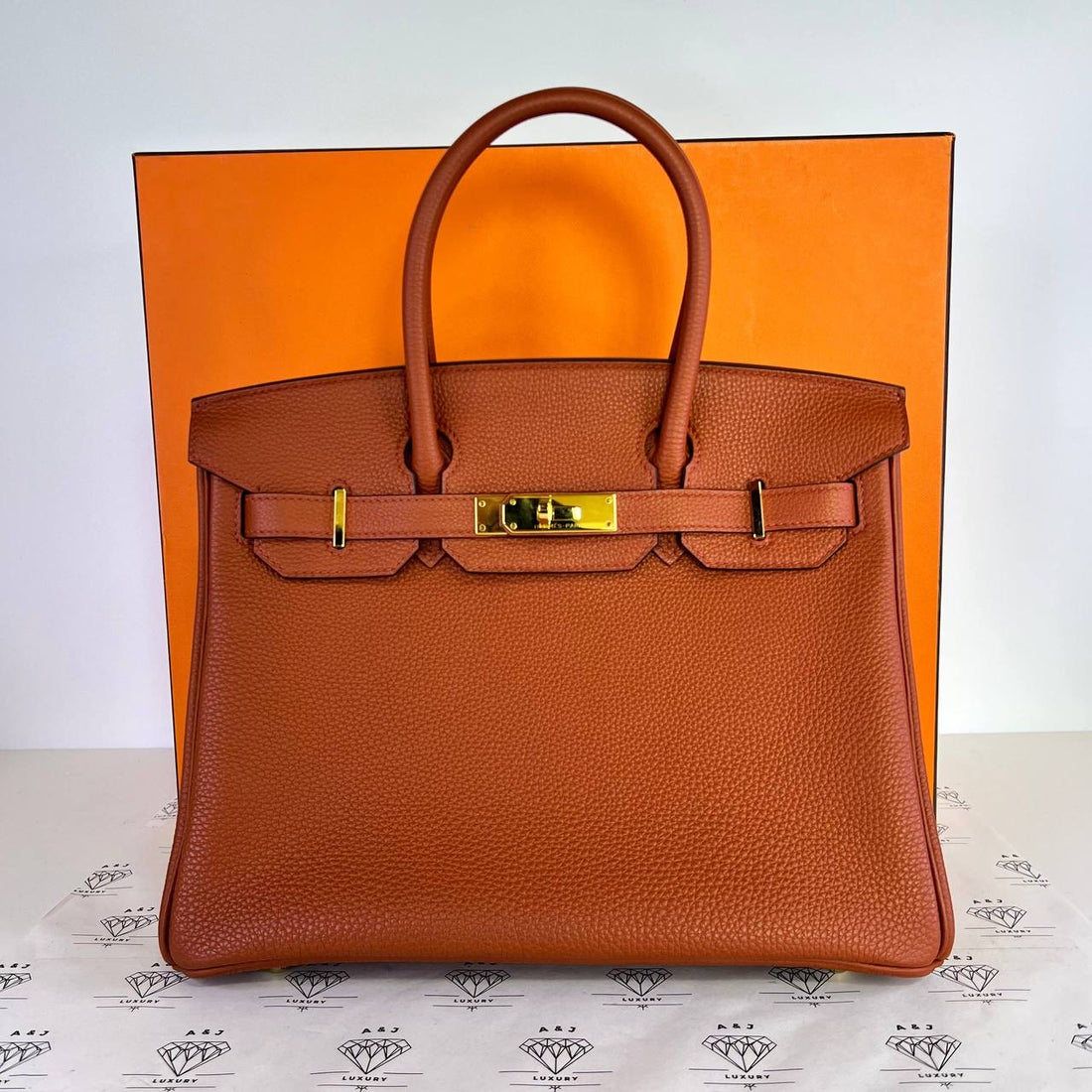 [PRE LOVED] Hermes Birkin 30 Retourne in Cuivre Togo Leather GHW (Stamp R Square - 2014)