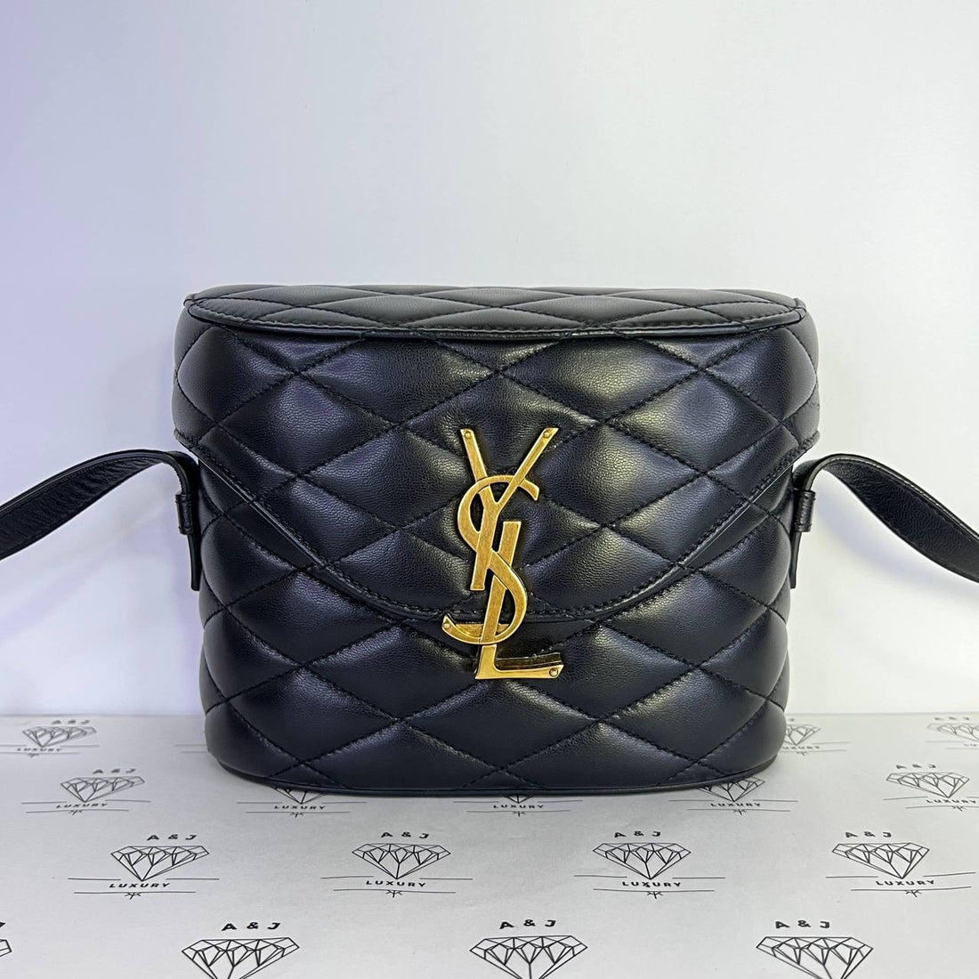 [PRE LOVED] YSL June Box Bag in Black GHW