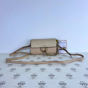 [PRE LOVED] Chloe Mini Faye Shoulder Bag in Cement Pink GHW
