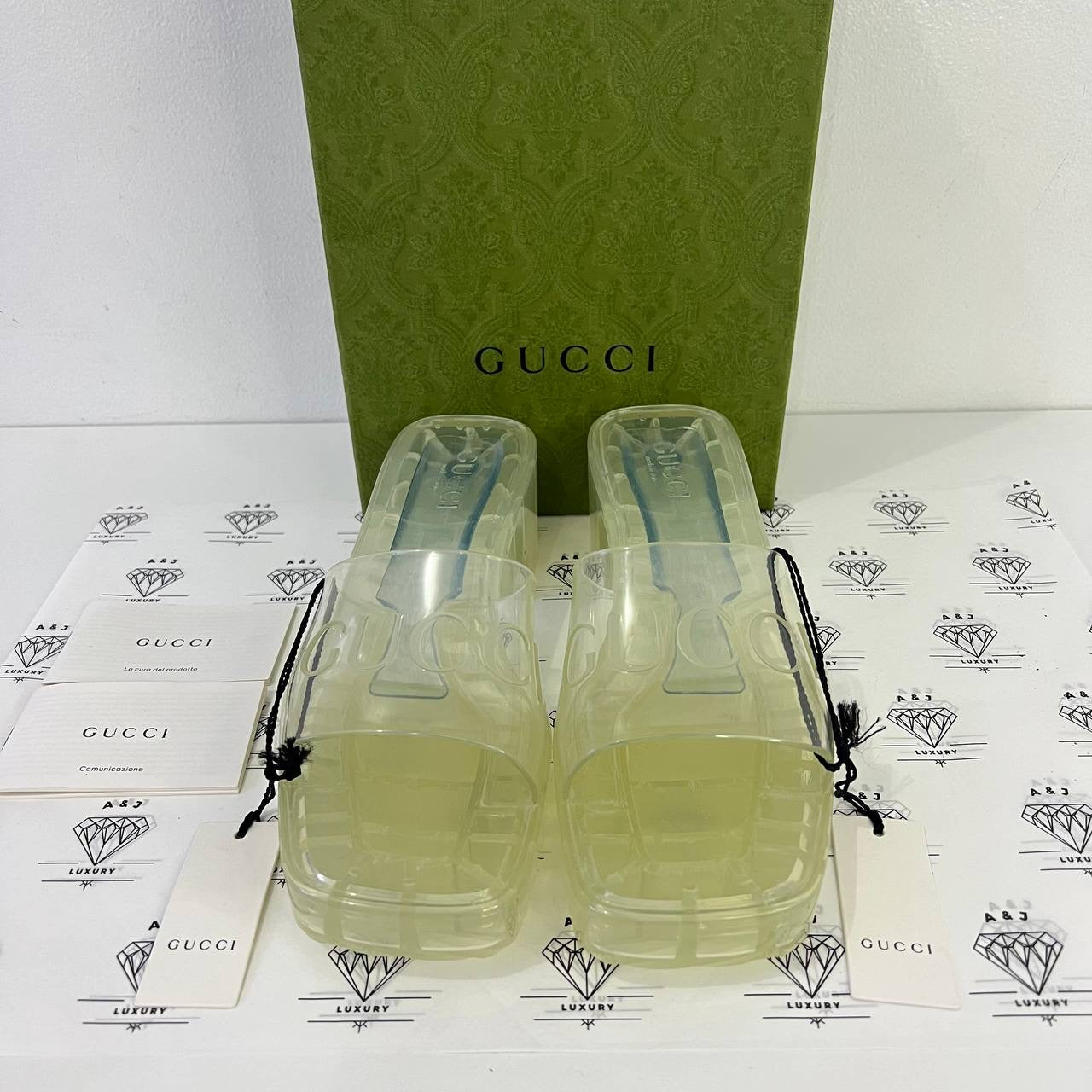 [PRE LOVED] Gucci Rubber Sandals in Size 38EU