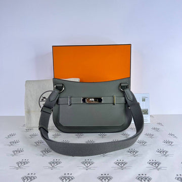 [PRE LOVED] Hermes Mini Jypsiere in Gris Meyer Evercolor Leather PHW (Stamp K - 2025)