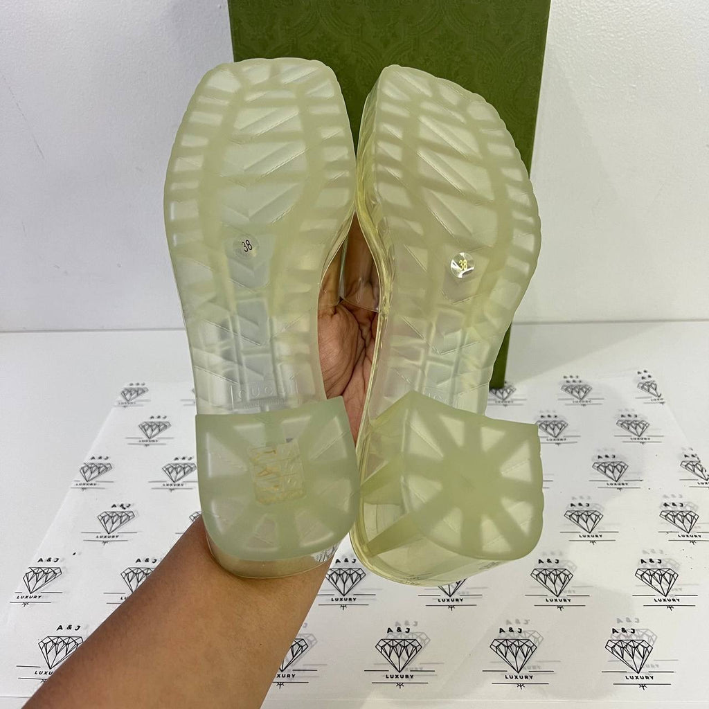 [PRE LOVED] Gucci Rubber Sandals in Size 38EU