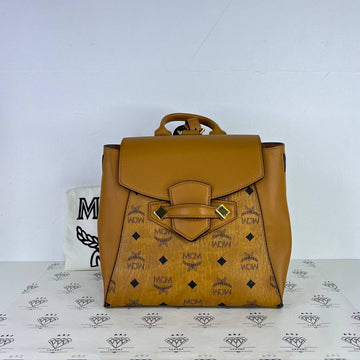 [PRE LOVED] MCM Essential Backpack in Cognac Visetos GHW