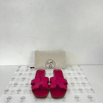 [PRE LOVED] Hermes Oran Sandals in Pink Size 38EU