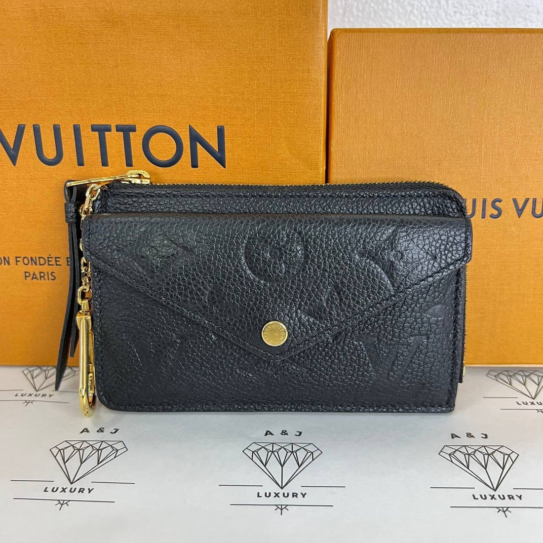 [PRE LOVED] Louis Vuitton Recto Verso in Black Empreinte Leather (microchipped)