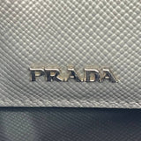 [PRE LOVED] Prada Double Cuir Handbag in Gray Saffiano Leather SHW