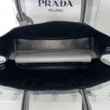 [PRE LOVED] Prada Double Cuir Handbag in Gray Saffiano Leather SHW