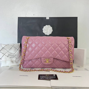 [PRE LOVED] Chanel Classic Jumbo Double Flap in Mauve Lambskin Leather GHW (Series 21)