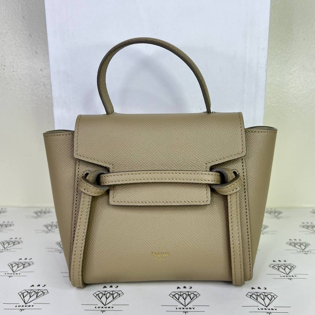 [PRE LOVED] Celine Pico Belt Bag in Light Taupe Grained Leather GHW