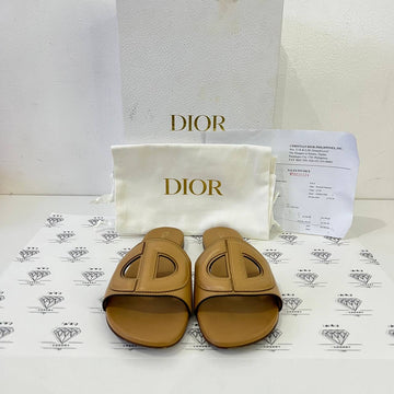 [PRE LOVED] Christian Dior D-Club Slides in Caramel Size 35.5EU