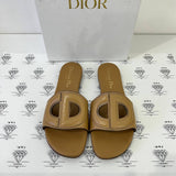 [PRE LOVED] Christian Dior D-Club Slides in Caramel Size 35.5EU