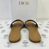 [PRE LOVED] Christian Dior D-Club Slides in Caramel Size 35.5EU