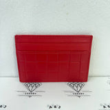 [BRAND NEW] Bottega Veneta Embossed Leather Cardholder in Red
