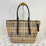 [PRE LOVED] Burberry Haymarket Check Tote Bag in Canvass