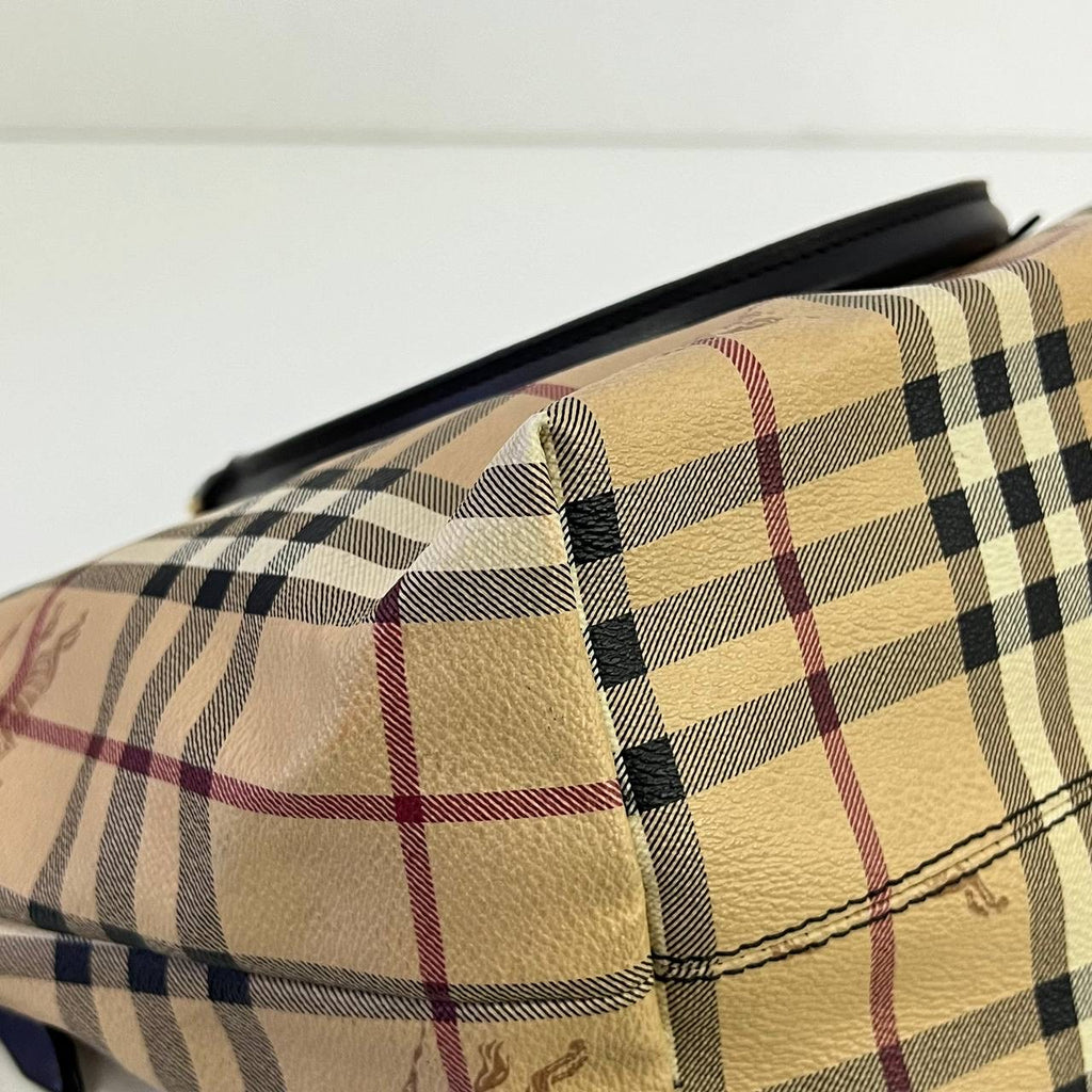 [PRE LOVED] Burberry Haymarket Check Tote Bag in Canvass