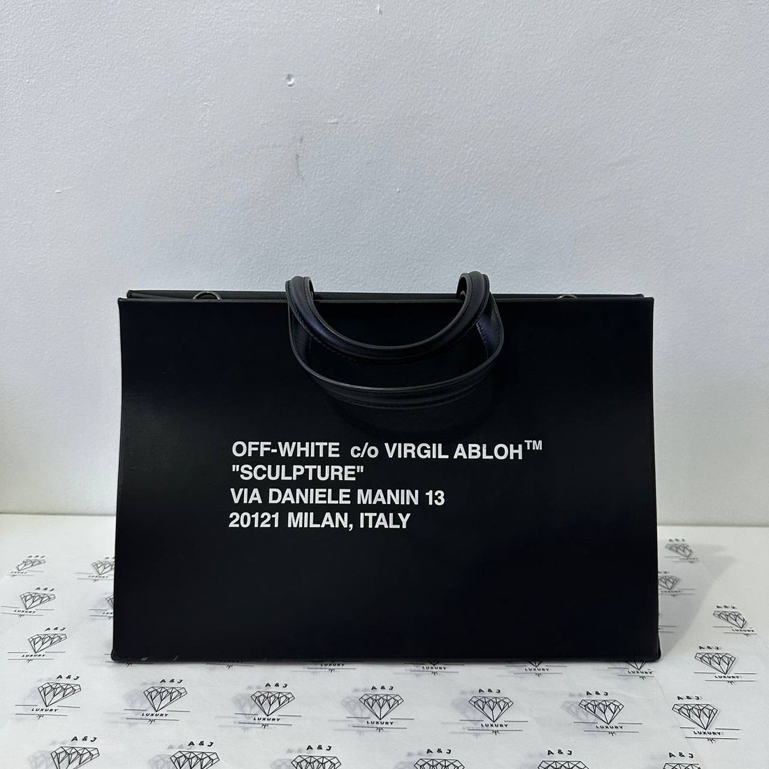 [PRE LOVED] Off-White c/o Virgil Abloh Medium Box Bag in Black & White Calfskin Leather